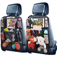 ✣☋✇ Car Backseat Organizer With Touch Screen Storage Pockets Cover Car Seat Back Protectors For Tesla Kids Travel Car Accessories