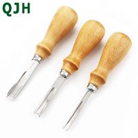 1PCS Wood Handle French Style Leathercraft Leather Edge Beveler Leather Cutting Skiving Trimming DIY Tool Leather Craft Tool