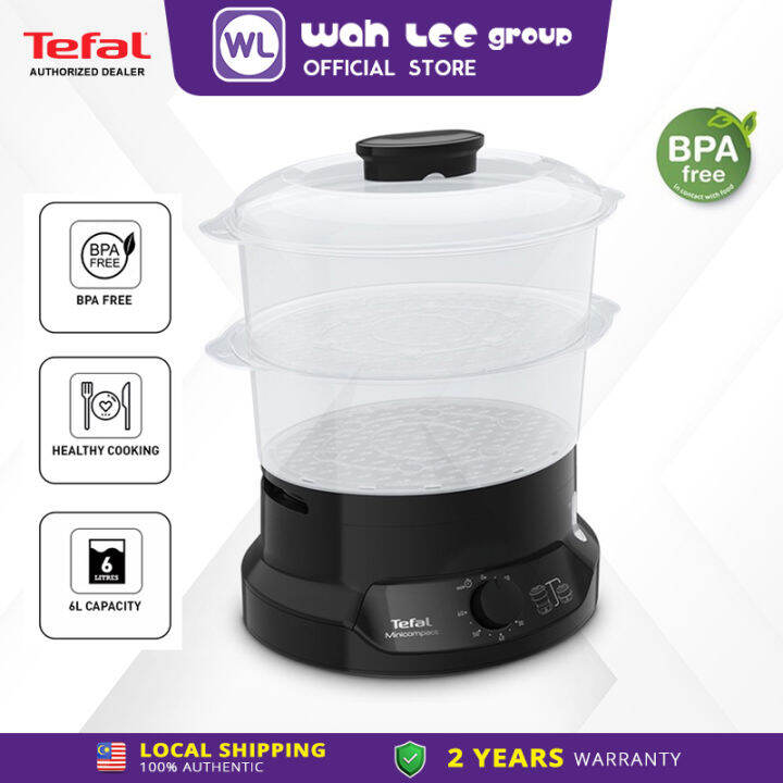 Tefal Mini Compact 6L Food Steamer/ Pengukus Elektrik (VC1398) WAH LEE