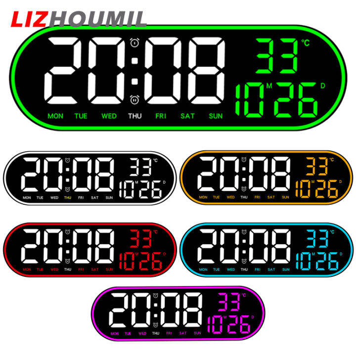 lizhoumil-นาฬิกาติดผนังปรับความสว่างได้5ระดับ-หน้าจอจอแสดงผล-led-ขนาดใหญ่เตือนนาฬิกา15นิ้วสำหรับบ้านบ้านไร่สำนักงาน