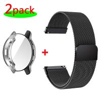 ✚ Dla Garmin Venu 2 Plus / Venu 2 2S pasek pętla magnetyczna siatka metalowa bransoletka dla Garmin Vivoactive 4 4s pełna ochrona telefonu etui