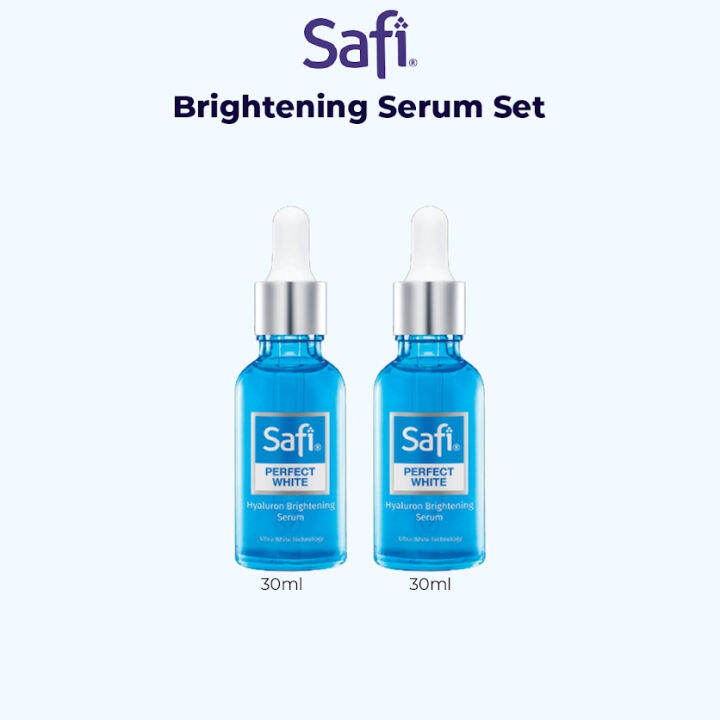 SAFI Perfect White Hyaluron Brightening Serum 30ML x2 Niacinamide Vitamin C Hyaluronic