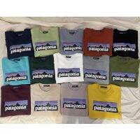 Patagonia กางเกงผ้าฝ้ายหนาแขนยาวสำหรับผู้ชาย,เสื้อขนแกะกลางแจ้งฤดูใบไม้ร่วงและฤดูหนาวสไตล์อเมริกันคอกลมหลวมใส่ได้กับทุกชุด