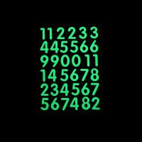 ตัวอักษรภาษาอังกฤษเรืองแสงสติ๊กเกอร์เปล่งแสงสติ๊กเกอร์ติดผนังตกแต่งที่ถอดออกได้มีตัวเลขเรืองแสง