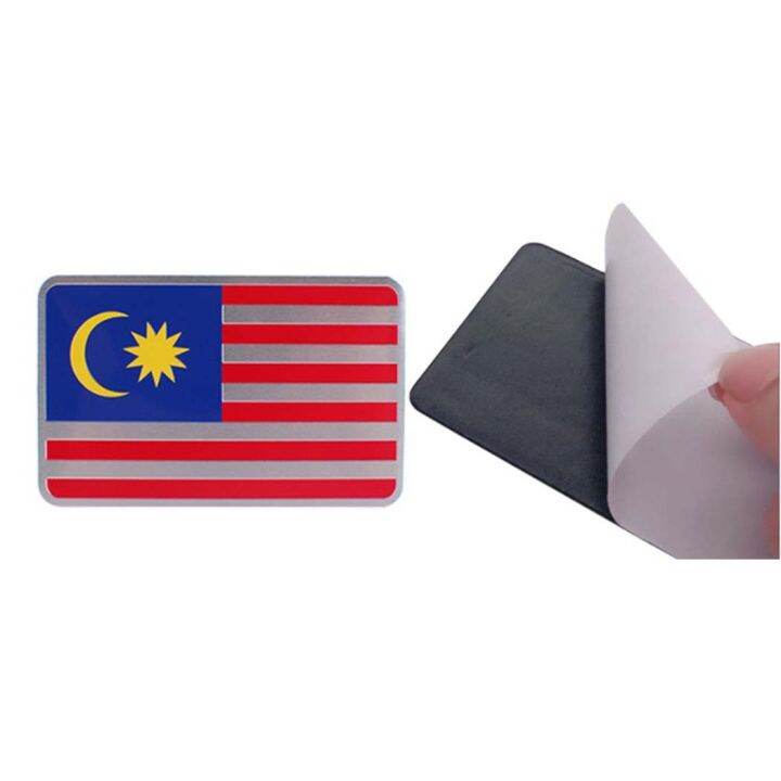 Car accessories Metal Emblem Malaysia Flag Decal Lazada