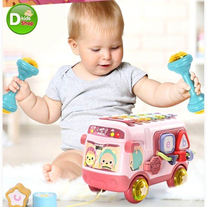 d-kids-ของเล่นเด็ก-บล็อคหยอด-รถบัสใส่บล็อคหยอด-มีระนาด-baby-puzzle-bus-สุดน่ารัก