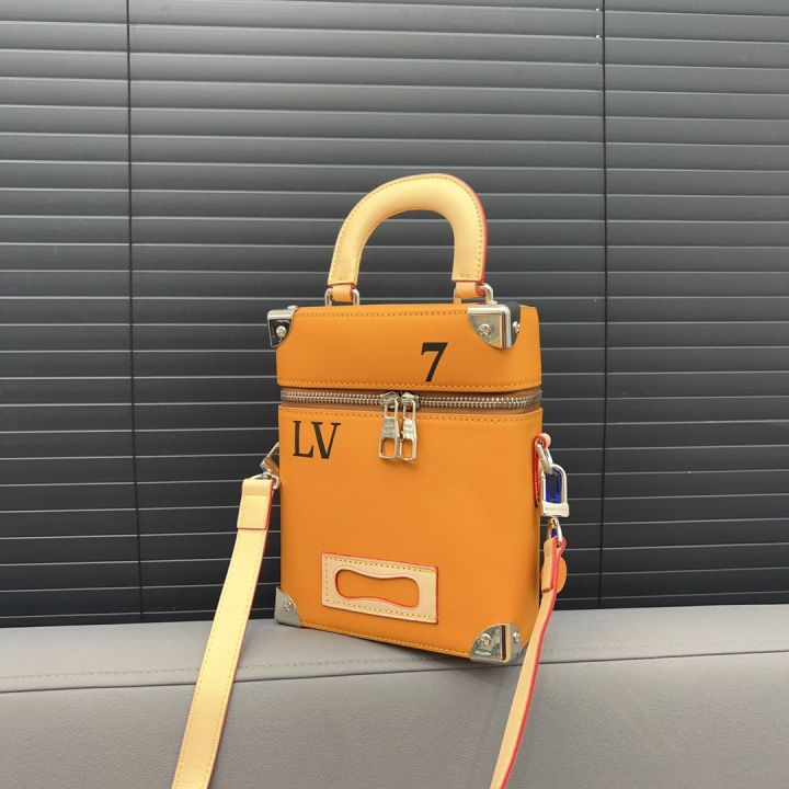 with Gift Box] High Quality VERTICAL BOX TRUNK Handbag Virgil N7