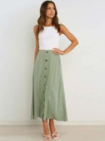 【HOT】☑✺❇ Skirt Elastic Waist Skirts Beach Falda Boho