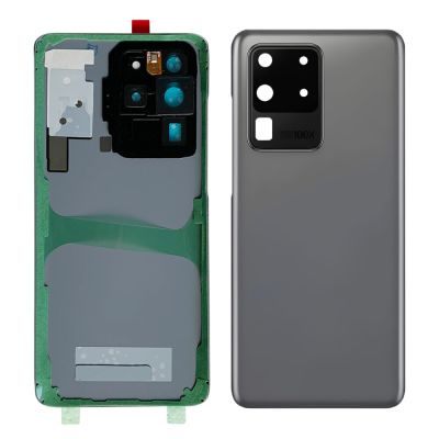 New Original Quality Back Glass For Samsung Galaxy S20 Ultra 5G Rear Door Battery Cover With Mic Board Full Set Stickers