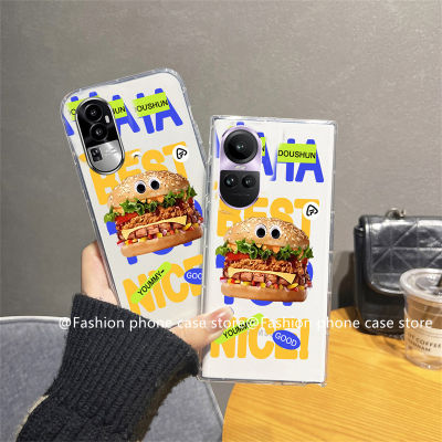 เคสโทรศัพท์ OPPO Reno10 Reno 10 Pro+ Phone Case เคส OPPO Reno8 T A98 A78 NFC A17k A17 4G 5G ป้ายแฟชั่นเคสซิลิโคนใสปกหลังนิ่ม2023