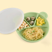 SMGSLIB Slicone Baby Feeding Bowl Set Baby Learning Dishes Suction Bowl Set Fork Spoon Straw Non-Slip for Babies BPA Free