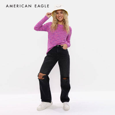 American Eagle Stretch Low-Rise Baggy Straight Jean กางเกง ยีนส์ ผู้หญิง แบ็กกี้ สเตรท เอวต่ำ (WBG WST 043-4646-081)