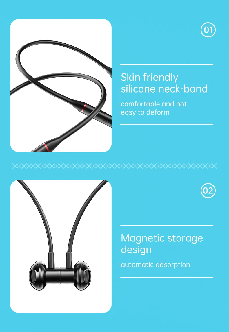 Rock Space Y6 Neckband Wireless Sports Earphones description image 8