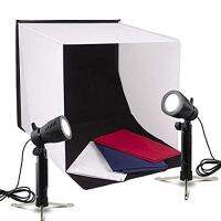 Photo Studio Kit Tent Box 2 Size 40cm/ 60cm เต้นท์ถ่ายภาพ +ไฟ 2ดวง+ขาตั้ง+ผ้าฉากสี