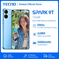 【NEW LAUNCH】TECNO SPARK 9T (KH6) 4+64GB | สมาร์ทโฟนกล้องหน้าสุดอลัง คมชัดถึง 32MP | รีเฟรชเรท 90Hz | แบตเตอรี่ 5000 mAh | ประกันศูนย์ไทย 13 เดือน