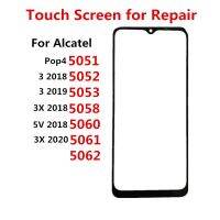 หน้าจอสัมผัสสำหรับ Alcatel จอแสดงผล LCD 3 3X 5V 5051 5052 5053 5058 5060 5061 5062กระจกหน้าอะไหล่ซ่อมแผงด้านนอก