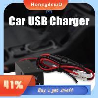 HONEYDEWD QC3.0 ที่ชาร์จ USB ในรถยนต์ 12-24โวลต์ เอบีเอสเอบีเอส สายเชื่อมต่อซ็อกเก็ต ทนทานต่อการใช้งาน วิทยุเครื่องเสียงรถยนต์ ตัวแปลงอินพุต USB สำหรับ Camry Camry อุปกรณ์เสริมรถยนต์