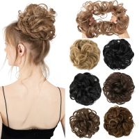 Messy Hair Bun ElasticSynthetic Scrunchie Hairpieces for Women Chignon Updo Donut Curly Hair Rope Rubber Band Wrap Ponytail