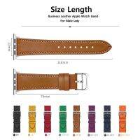 Genuine Leather Band for Apple Watch 44MM 40MM 38MM 42MM Smartwatch Calfskin breacelet Correa iWatch 7 Strap Series SE 3 4 5 6 Straps