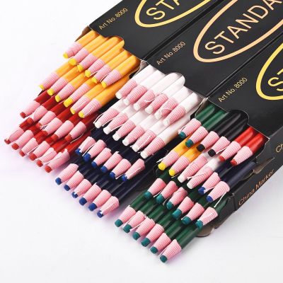 hotx【DT】 12pcs/Box Colorful Sewing Chalk TailorS Cut-Free Pencils Fabric Patchwork Clothing Tools Garment Accessories