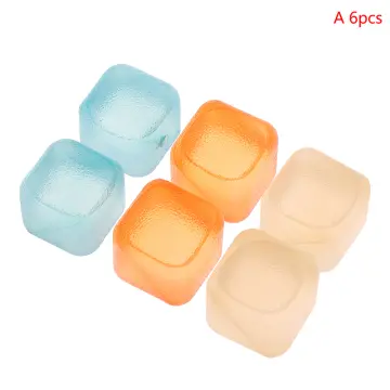 6pcs Food Grade Refreezable Ice Cubes Reusable Ice Cube