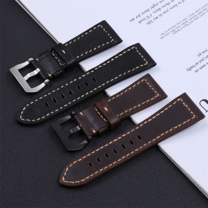 high-quality-italian-thickness-retro-crazy-horse-genuine-leather-watchband-pin-buckle-for-strap-watch-band-tools-26mm