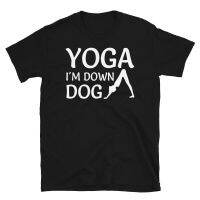 ผ้าฝ้ายแท้เสื้อยืดลําลอง แขนสั้น คอกลม พิมพ์ลาย Im Down Dog YOGA Pose Funny YOGA Peace แฟชั่นฤดูร้อน สําหรับผู้ชาย 1842  CUD9