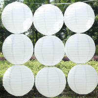 White Round Chinese Paper Lantern Wedding Birthday Party Decoration Holiday Supplies Paper Lamp Decor 303540cm