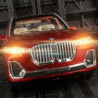 รถ BMW ของเล่น X7รถอเนกประสงค์ออฟโรดโมเดลรถยนต์เสียงและแสงดึงถอยหลังคอลเลกชันรถของเล่นโลหะสำหรับเด็ก