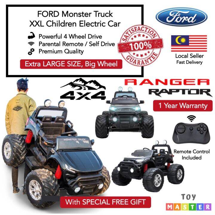 Official Toy Master Ford Monster Truck Ranger Raptor Children 4 wheel ...