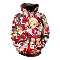 2023 2023 คุณภาพสูง Magic Anime 3d Hoodies Harajuku Christmas Fate Extra Last Hoody Autumn/winter Pullover Lovers Streetwear Sweatshirts Men Jacket Thin hooded sweater สต็อกเพียงพอ