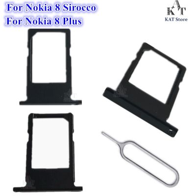 1Pcs สําหรับ Nokia 8 Sirocco 8S Plus ถาดใส่ซิมการ์ดใส่ช่องใส่ซิมพร้อม Eject Pin เครื่องมือ อะไหล่ทดแทน