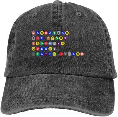 Best Selling Summer New Arrival NycS Five Boroughs In Subway Bubbles Baseball Caps Adult Adjustable Denim Cap for Unisex