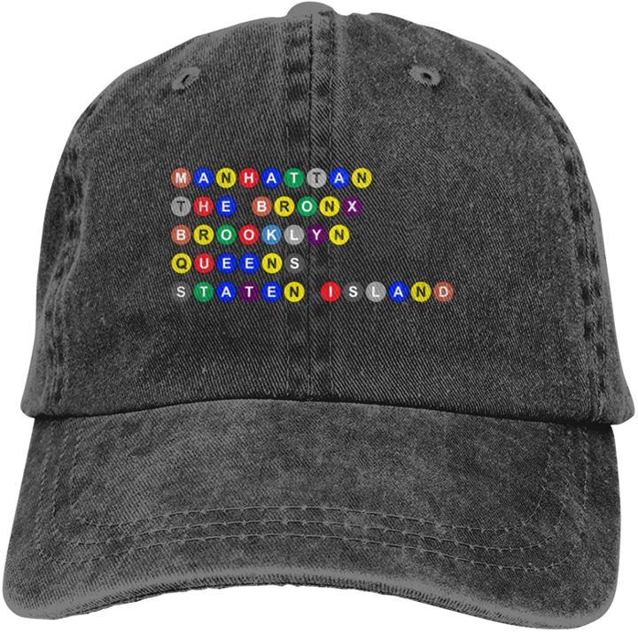 best-selling-summer-new-arrival-nycs-five-boroughs-in-subway-bubbles-baseball-caps-adult-adjustable-denim-cap-for-unisex