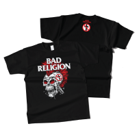 เสื้อยืดลายวงร็อค BAD RELIGION เสื้อยืดคอกลม เสื้อยืดแขนสั้น Cotton 100% _สีดำ