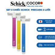 Set 3 chiếc dao cạo body, toàn thân 2 lưỡi Schick Precare CHE TÊN