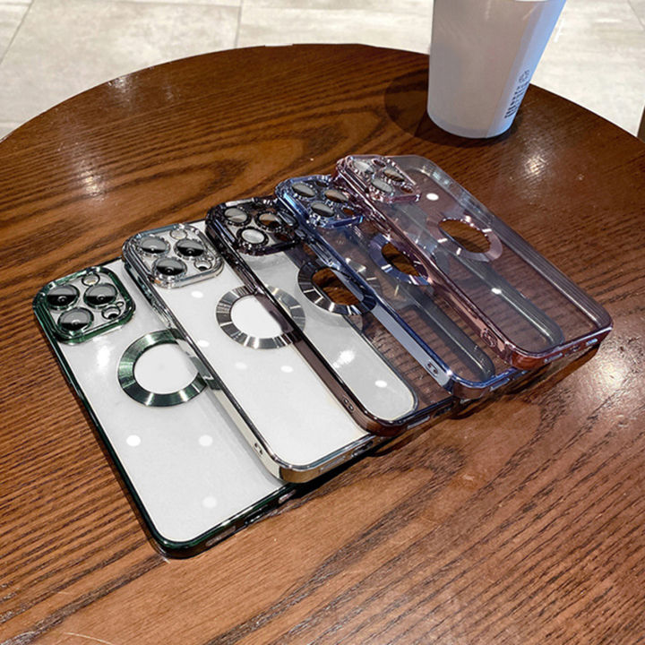 ที่เก็บข้อมูลขนาดใหญ่เคสโทรศัพท์มือถือ-electroplated-cd-pattern-anti-drop-anti-scratch-dust-proof-lens-protector-soft-tpu-clear-transparent-phone-protective-back-cover-for-iphone-14-13-12-pro-max-mini