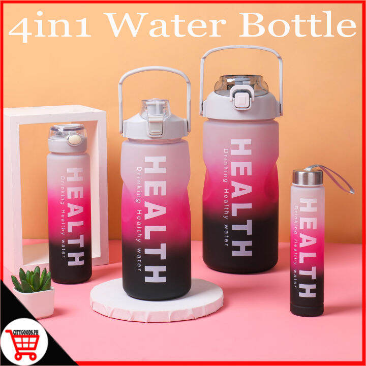 City Goods 4in1 3.3Liter+2Liter+800ml+300ml Motivational Water Bottle ...