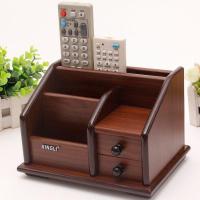 Living room coffee table desktop TV remote control storage box wooden pen holder office home desktop storage finishing box