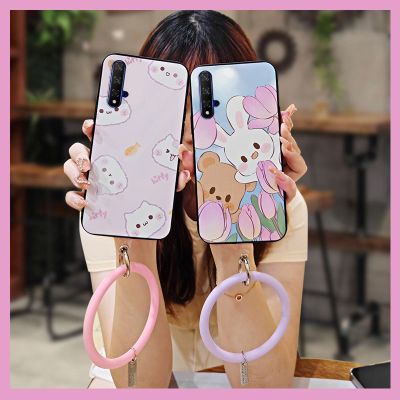 cute solid color Phone Case For Huawei Honor 20/20s/Nova 5t ring Back Cover taste liquid silicone ultra thin youth