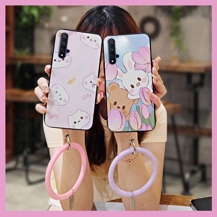 cute-solid-color-phone-case-for-huawei-honor-20-20s-nova-5t-ring-back-cover-taste-liquid-silicone-ultra-thin-youth