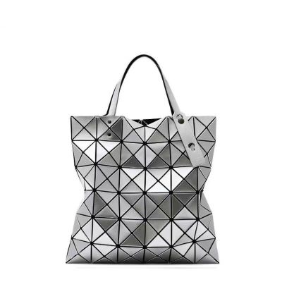 Issey Miyake bag 6-grid new six-grid shiny geometric rhombic tote all-match large-capacity one-shoulder handbag