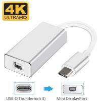 【support-Cod】 A PlusY 4K USB C ถึง Mini DP 60Hz USB 3.1ประเภทเพื่อจอแสดงผลขนาดเล็กพอร์ตอะแดปเตอร์สายฟ้า3ถึง Mini DP แปลงสำหรับ MacBook Pro