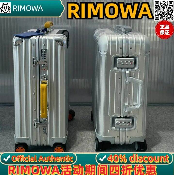 Rimowa luggage classic aluminummagnesium alloy 20inch suitcase pull rod boarding shipping Lazada