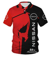 Nissan Brand New Mens Polo Shirt 3D Anime Short Sleeve Shirt Hip Hop Harajuku Oversized T-shirt 04（Contact the seller, free customization）