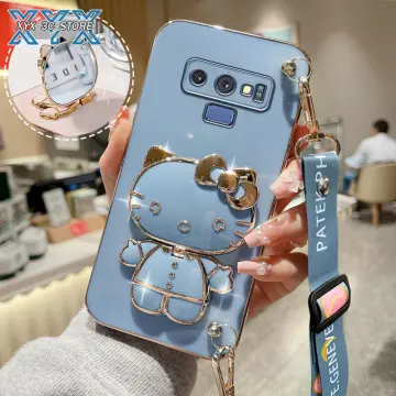 Cute Sanrio Hello Kitty Makeup Mirror Holder Phone Case For Samsung Galaxy  S20 S22 S21 Note 10 20 Ultra Fe Plus 4g 5g Cover