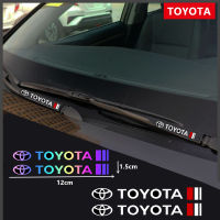 2Pcs Toyota Car Wiper Stickers Front Rear Windshield Decals 2Pcs For Yaris Supra 86 RAV4 Vitz Camry Reiz Crown Corolla