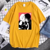 Tshirt Japanese Anime Print T-Shirt Mens Short Sleeve Korean Vintage T-Shirts Male Oversized Hip Hop Tee Tops For Men S-4XL-5XL-6XL