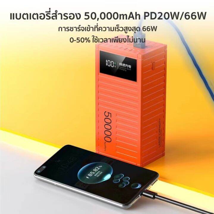 พาวเวอร์แบงค์-20000mah-50000mah-ชาร์จเร็ว-66w-pd20w-led-power-bank-fast-charge-support-super-fast-charging-ชาร์จเร็วรองรับ-4-เครื่อง-เพาวเวอร์แบงค์-มีการรับประกัน-1-year