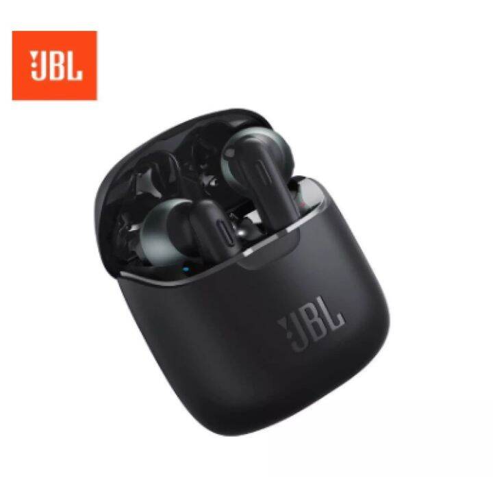 หูฟังjbl-tune-t220-tws-หูฟังบลูทูธ-v5-0-หูฟังไร้สายหูฟังชนิดใส่ในหูพร้อมไมโครโฟนสเตอริโอและกล่องชาร์จ